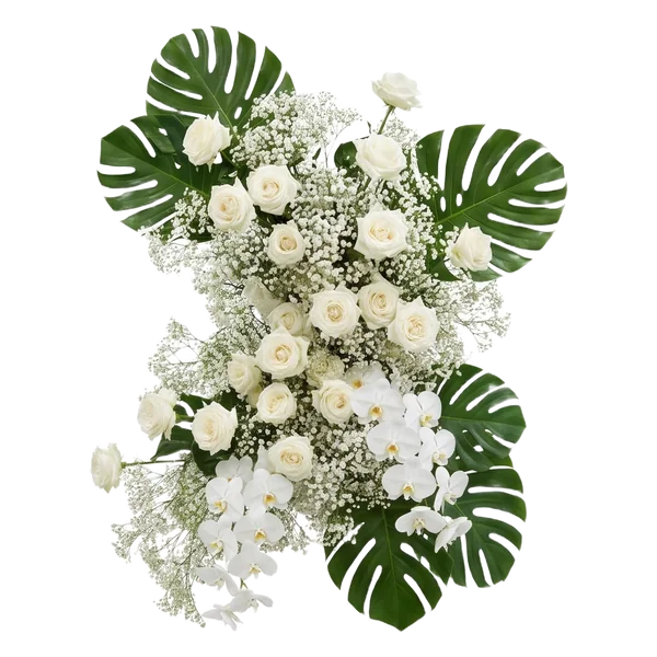 Rosas e orquídeas