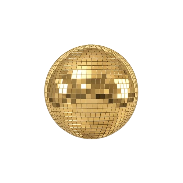 Gold disco ball